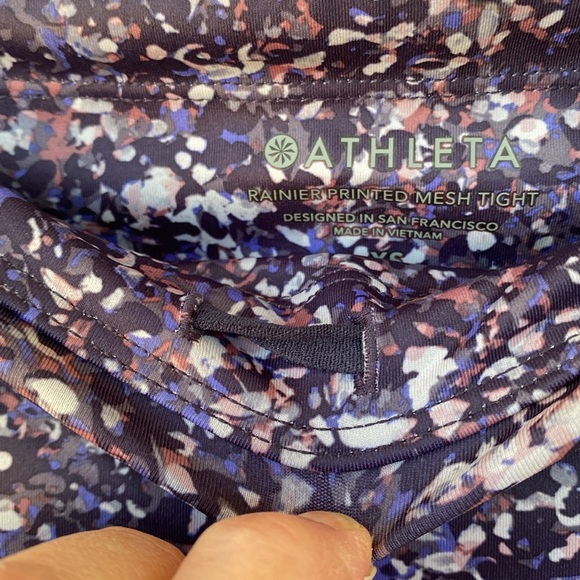 Athleta Rainier Printed Mesh Tight Size XS - Picture 6 of 12